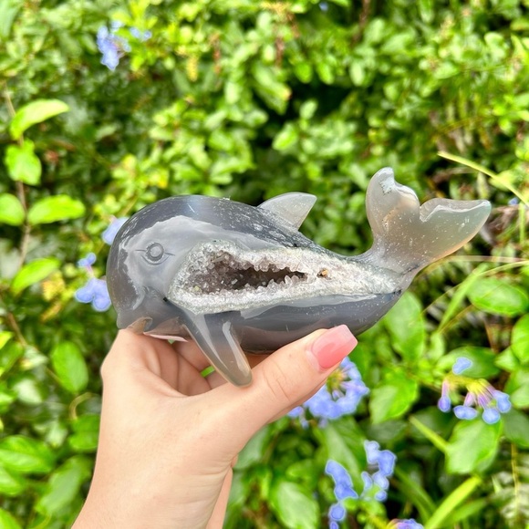 Druzy Agate Whale Crystal